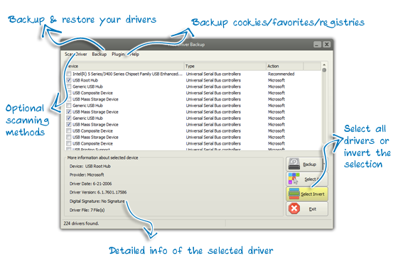 Backup Drivers with Free Driver Backup