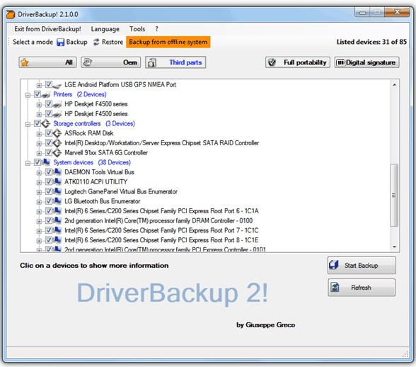 DriverBackup 2