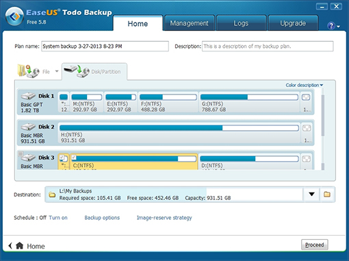 EaseUS Todo Free Backup